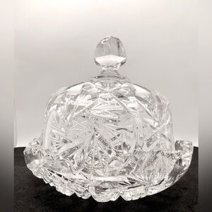Vintage Glass Butter Cheese Ball Dome Cloche 5”x5”